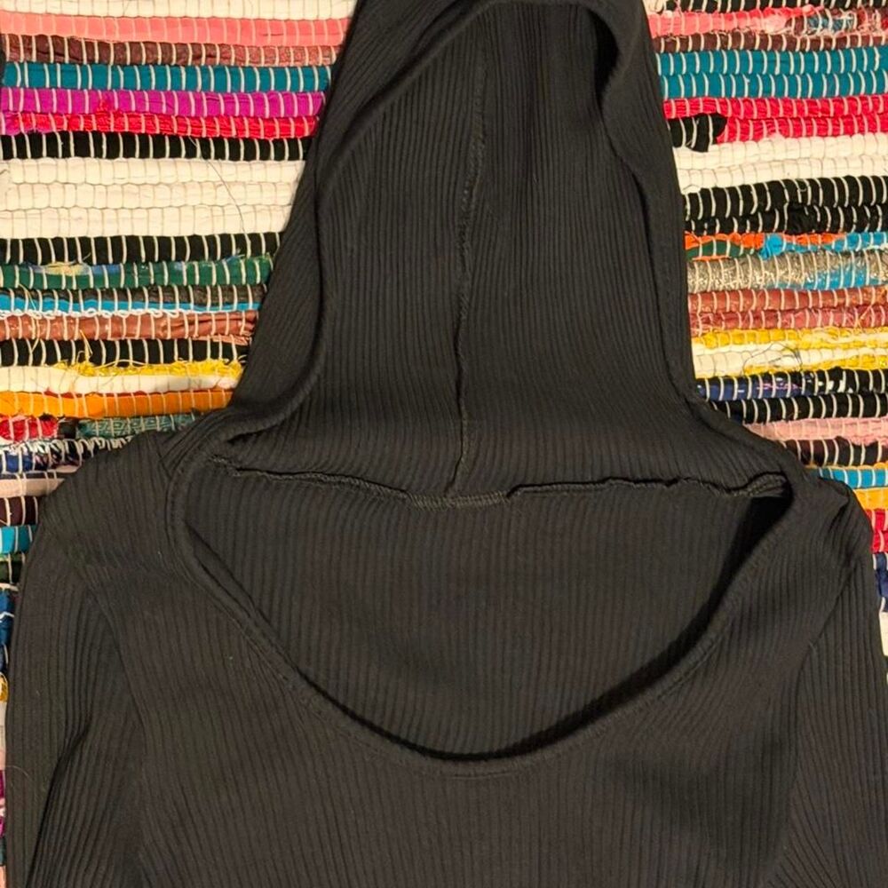 Women's Black Ribbed Knit Set - Picture 5 of 8